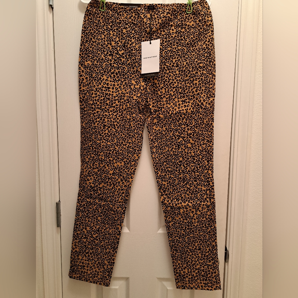 Cheetah- Spot Stretch Cotton Pant - Cropped / High-rise / Stretch